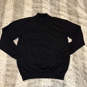 Pronto Uomo Classic Black 100% merino wool Turtleneck Sweater